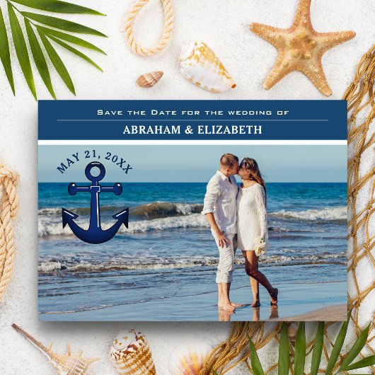 Anker Eenvoudige Typografie Save the Date