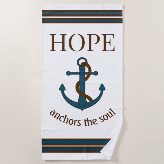 Anker en Citaat Strandlaken (Voorkant)