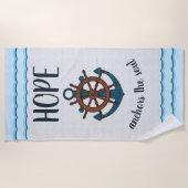 Anker en Citaat Strandlaken (Voorkant)