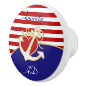 Anker en hart keramische knop (Rechts)