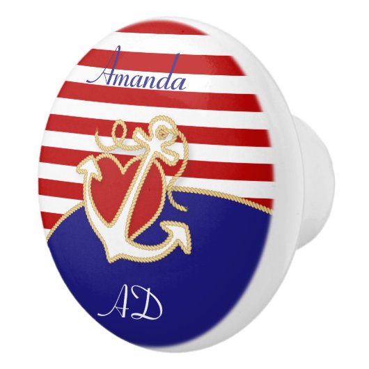 Anker en hart keramische knop (Rechts)