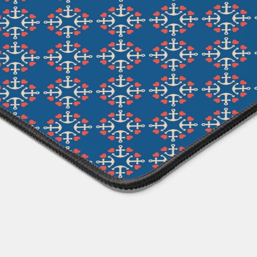 Anker en hartpatroon bureaumat (Hoek)
