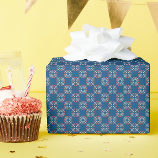 Anker en hartpatroon cadeaupapier (Verjaardagsfeest)
