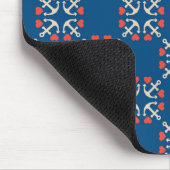 Anker en hartpatroon muismat (Hoek)