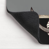 Anker en helling (zwarte gradiënt w/ monogram) muismat (Hoek)