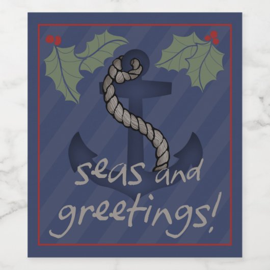 Anker en Holly, Zeeen en groeten Etiket (Enkel label)