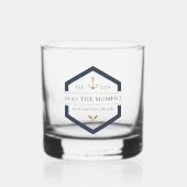 Anker en oor | Naam vaartuig Whisky Glas (Voorkant)