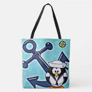 Anker en Pinguïn Tote Bag