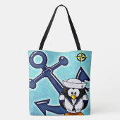 Anker en Pinguïn Tote Bag (Achterkant)