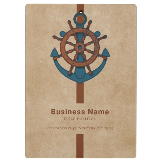 Anker en roer klembord (Achterkant)