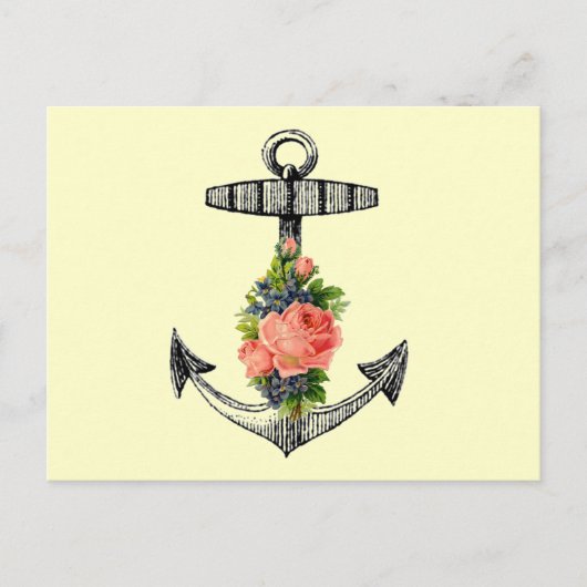 " Anker en Rozen" Briefkaart (Voorkant)