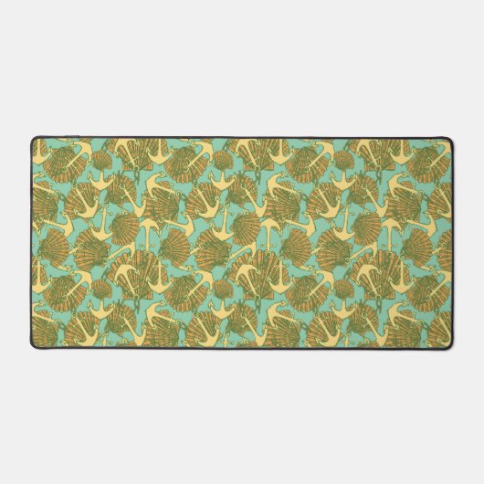 Anker en schalen in een  stijlpatroon bureaumat (Voorkant)