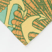 Anker en schalen in een  stijlpatroon fleece deken (Hoek)