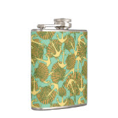 Anker en schalen in een stijlpatroon heupfles (Rechts)