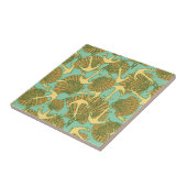 Anker en schalen in een  stijlpatroon tegeltje (Zijkant)