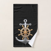 Anker en Scheepsstuurwiel Bad Handdoek Set (Handdoek)