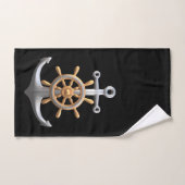 Anker en Scheepsstuurwiel Bad Handdoek Set (Handdoek)