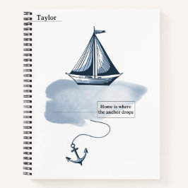 Anker en strand notitieboek