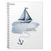 Anker en strand Notitieboek (Voorkant)