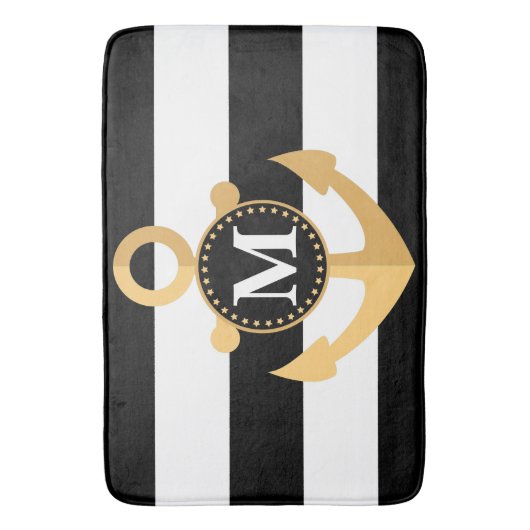 Anker en Stripes Badmat (Voorkant Verticaal)