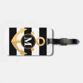 Anker en Stripes Bagagelabel (Achterkant horizontaal)