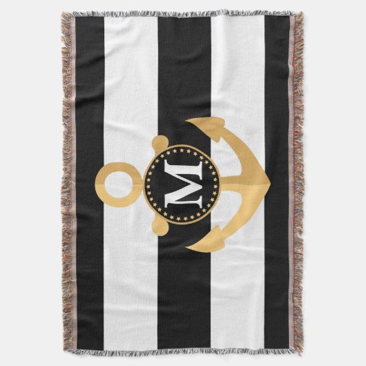 Anker en Stripes Deken (Voorkant Verticaal)