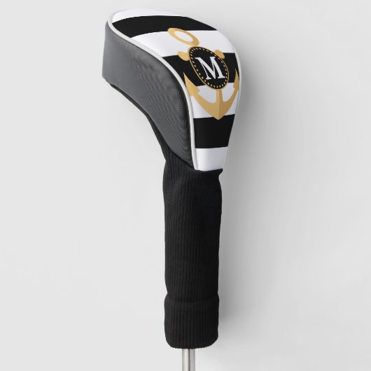 Anker en Stripes Golfheadcover (Schuin)