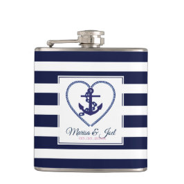 Anker en Stripes Heupfles