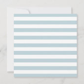 Anker en Stripes | Licht blauw Baby shower Kaart (Achterkant)