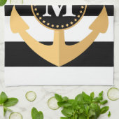 Anker en Stripes Theedoek (Gevouwen)