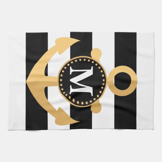 Anker en Stripes Theedoek (Horizontaal)