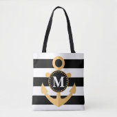Anker en Stripes Tote Bag (Voorkant)