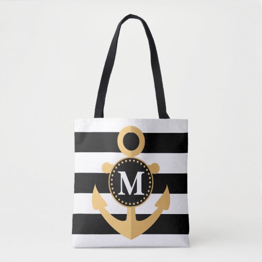 Anker en Stripes Tote Bag (Voorkant)