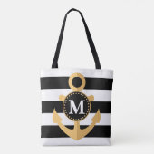 Anker en Stripes Tote Bag (Achterkant)