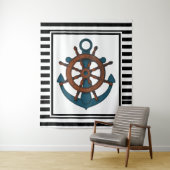 Anker en Stripes Wandkleed (In situ)