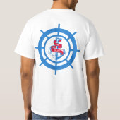 Anker en stuurwiel t-shirt (Achterkant)