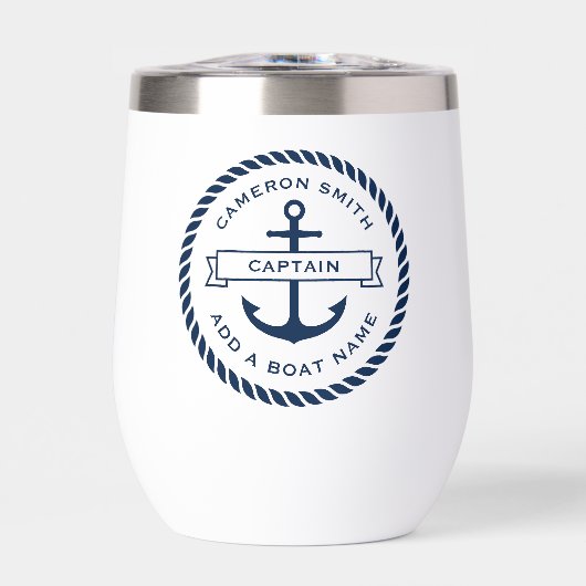 Anker en touw boot naam en titel (Voorkant)