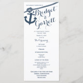 Anker en Touw Huwelijksprogramma Programmakaart (Voorkant)