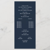 Anker en Touw Huwelijksprogramma Programmakaart (Achterkant)