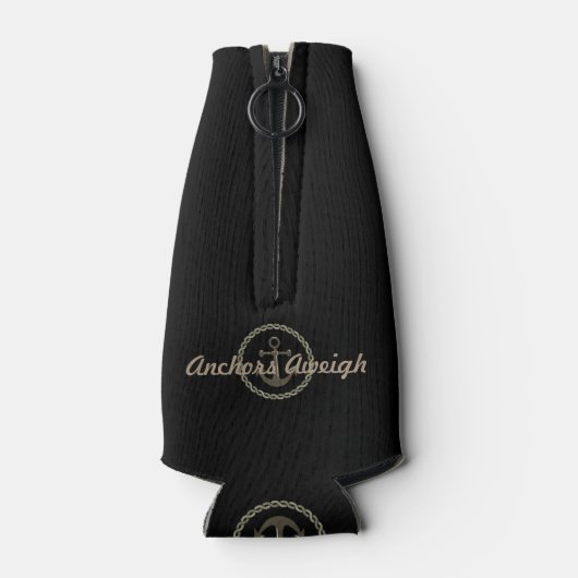Anker en touw monogram flesjeskoeler (Achterkant)