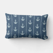 Anker en touw strepen | Monogram Kussen (Achterkant)