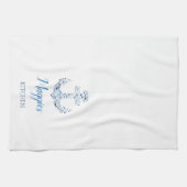 Anker en vis keukenhanddoek met eigen ontwerp (Horizontaal)