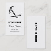 Anker en vlaggen Nautische Visitekaartjes (Voorkant / Achterkant)