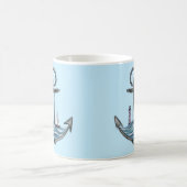 Anker en vuurtoren (versie 1) koffiemok (Center)