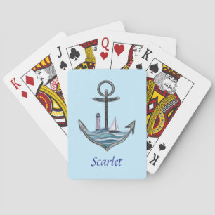  anker en vuurtoren (versie 1) pokerkaarten