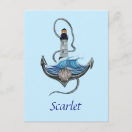  anker en vuurtoren (versie 2) briefkaart