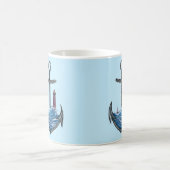 Anker en vuurtoren (versie 3) koffiemok (Center)