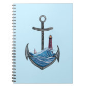 Anker en vuurtoren (versie 3) notitieboek (Voorkant)