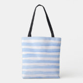 Anker en wit daisy boeket op blauwe streep tote bag (Achterkant)