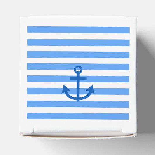 Anker en witte blauwe strepen bedankdoosjes (Bovenkant)